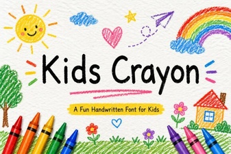 Creative Projects with Kids Crayon Fonts
